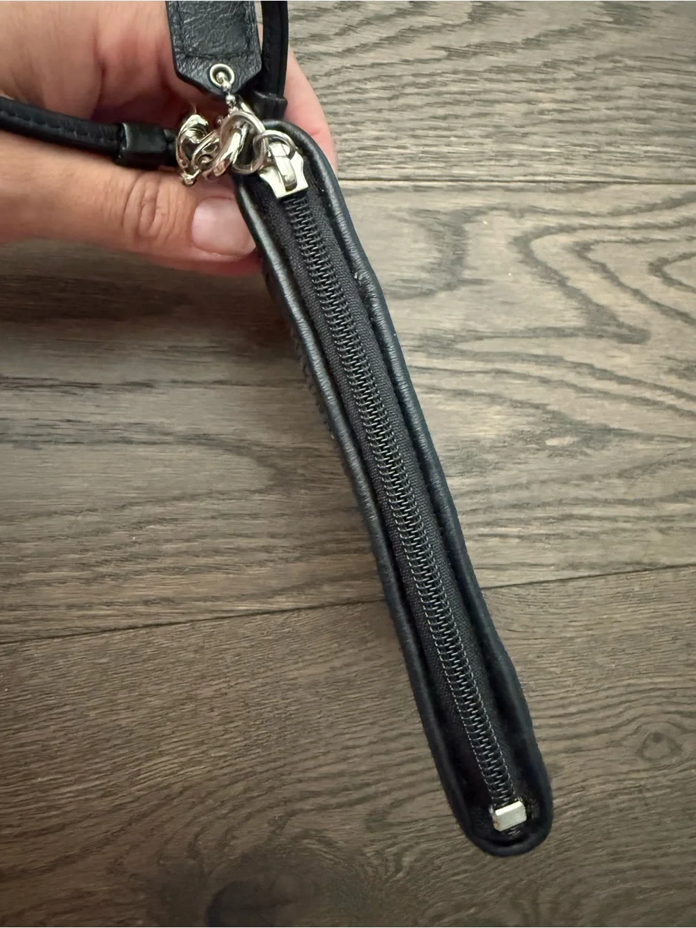 Coach Black Sequin Wristlet